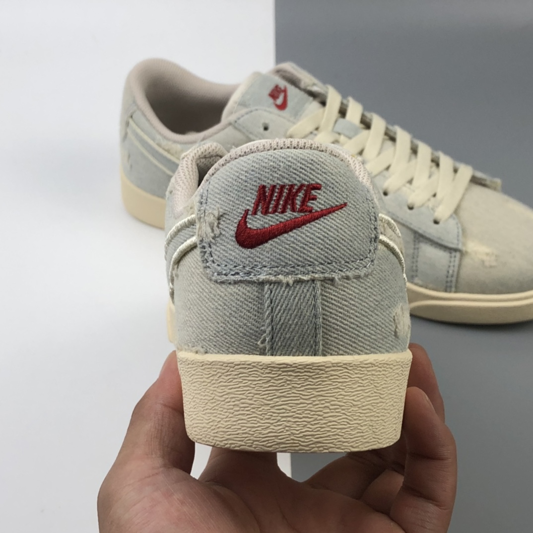 150 Levi's Strauss x Nike Blazer Low LX 开拓者破洞牛仔 低帮百搭休闲运动板鞋 AV9376-006