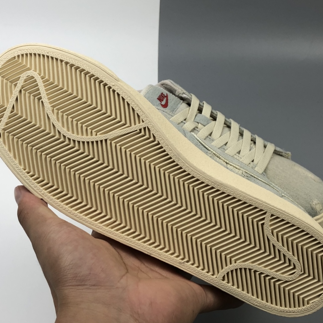 150 Levi's Strauss x Nike Blazer Low LX 开拓者破洞牛仔 低帮百搭休闲运动板鞋 AV9376-006