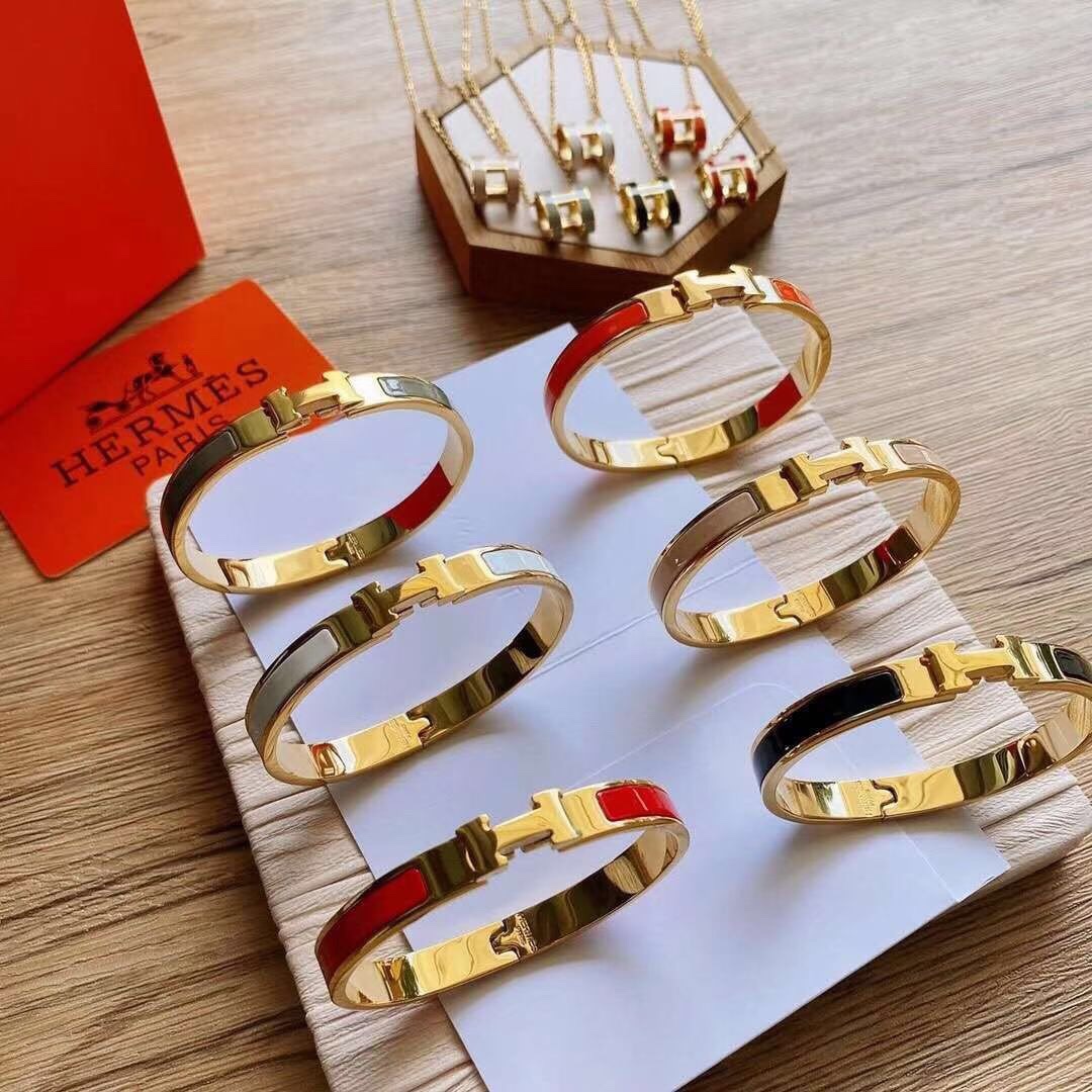 项链90 手镯100 推荐款 窄版新品 热卖8mm爱马仕手镯 经典六色 现货