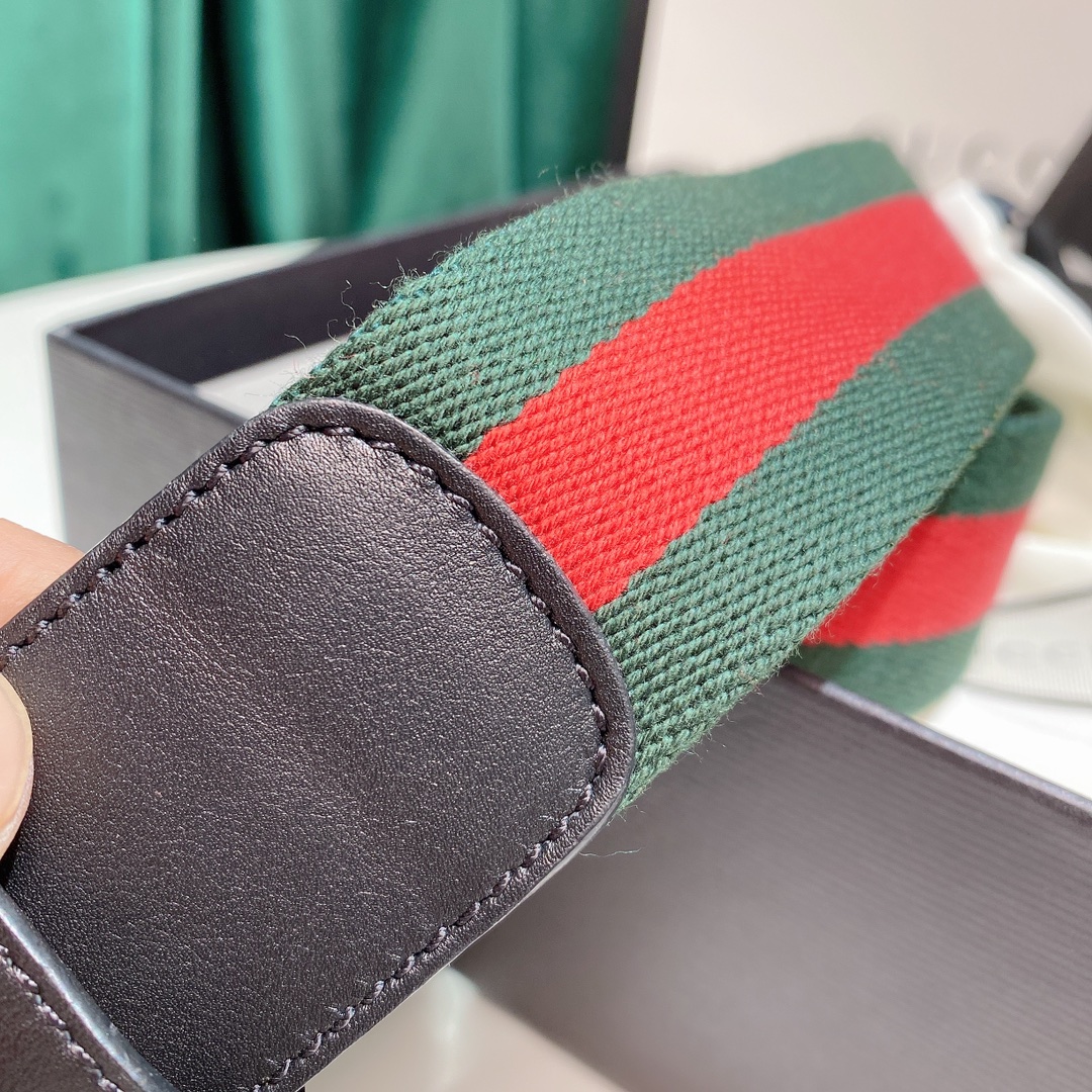 Gucci4cm经典红蓝织带官网潮流