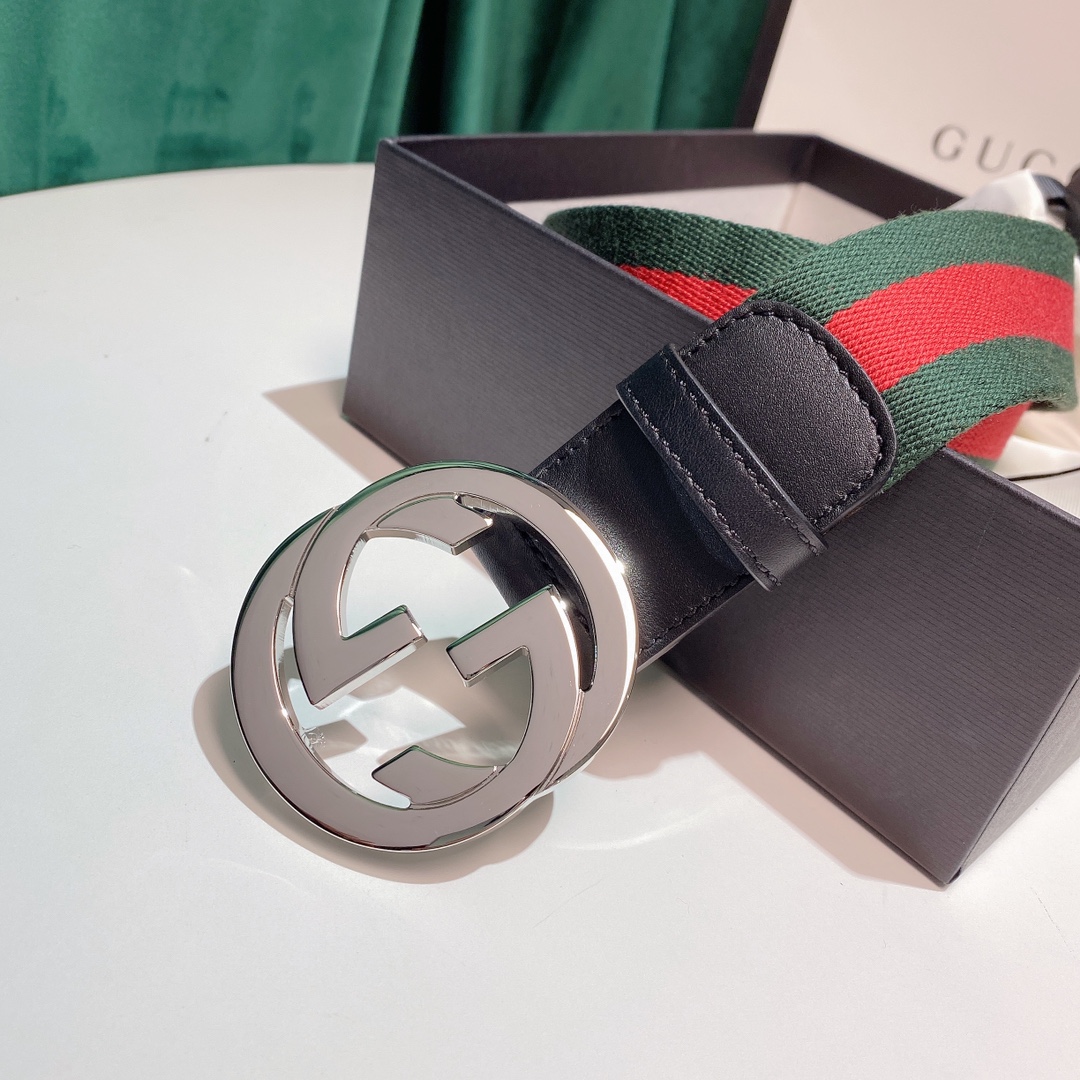 Gucci4cm经典红蓝织带官网潮流