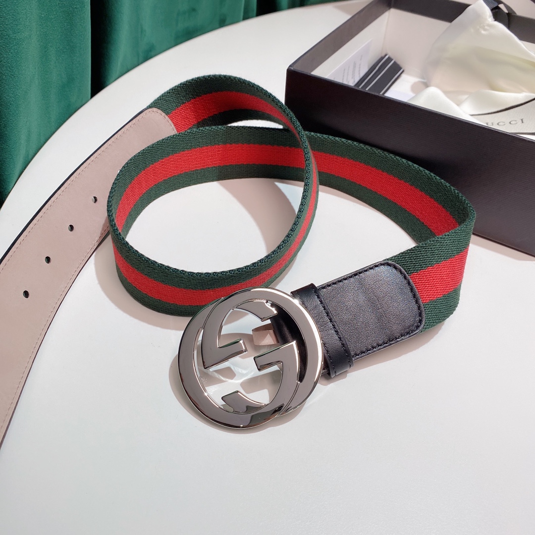 Gucci4cm经典红蓝织带官网潮流