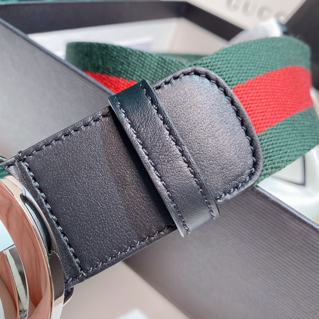 Gucci4cm经典红蓝织带官网潮流