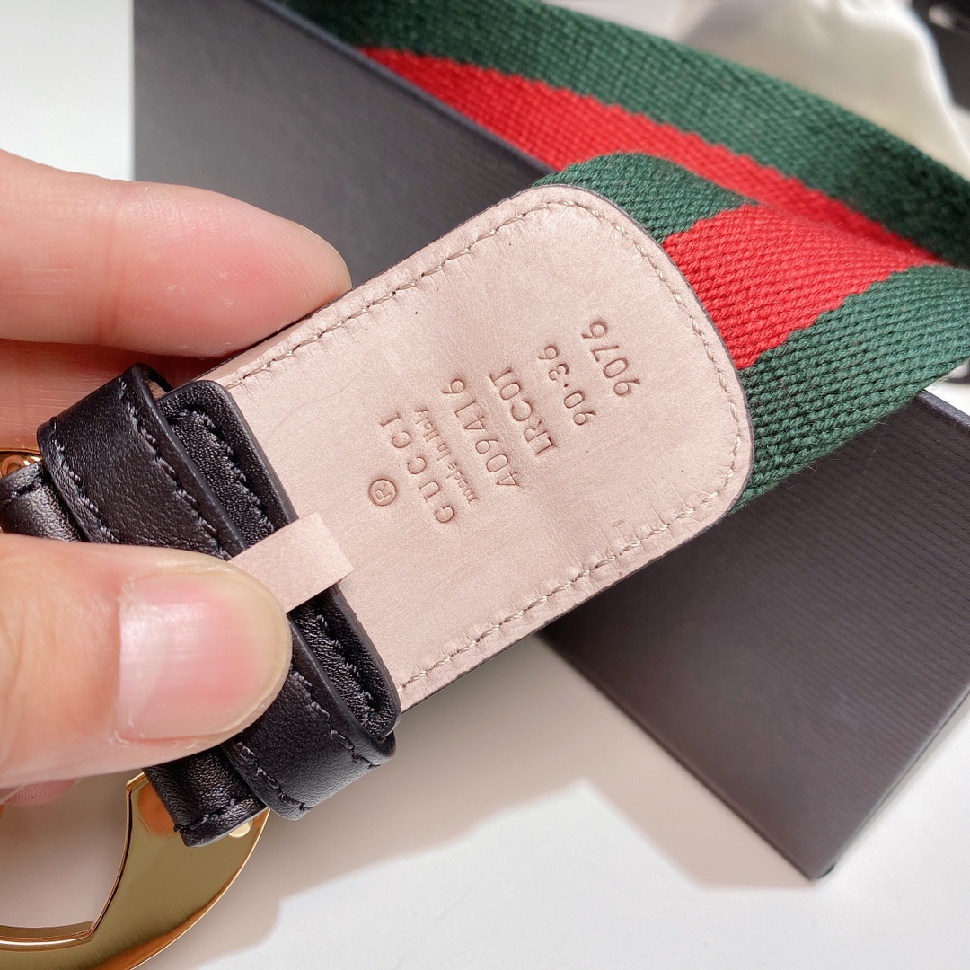 Gucci4cm经典红绿织带官网潮流