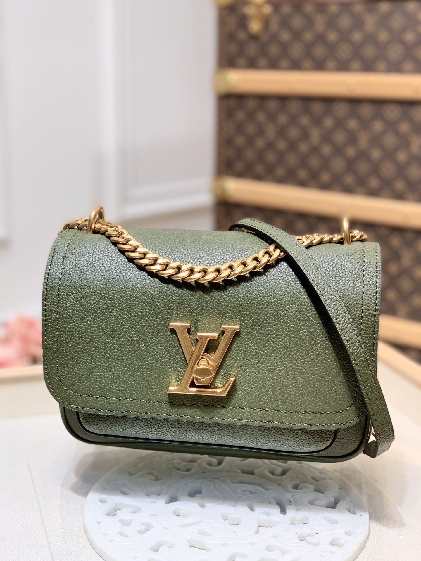 Louis Vuitton Handbags Crossbody & Shoulder Bags Messenger Bags Gold Empreinte​ Cowhide Summer Collection Envelope M57067