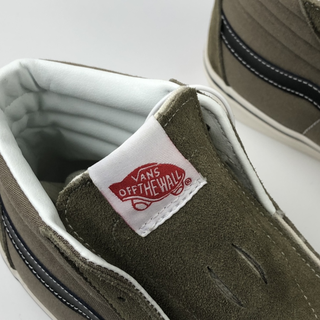 160 Vans Vault OG Sk8-Hi LX 卡其色帆布鞋复古高端鞋款 VN0A38GF22V