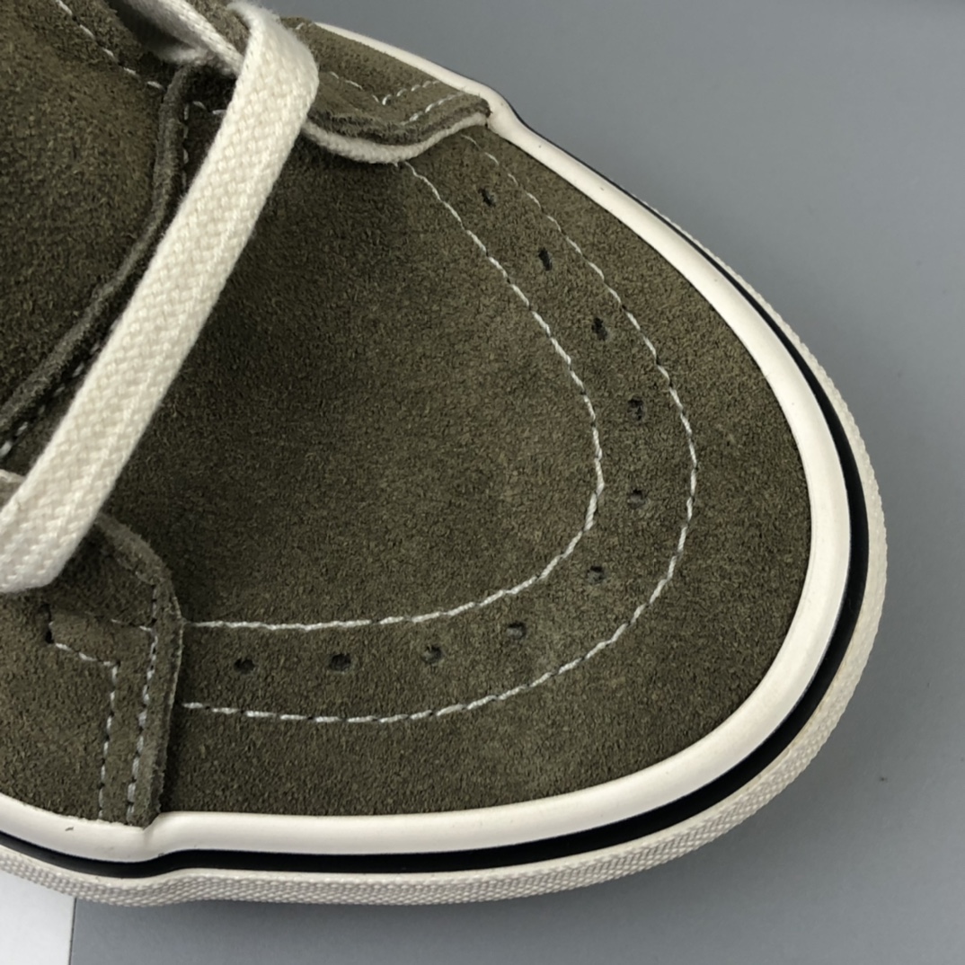 160 Vans Vault OG Sk8-Hi LX 卡其色帆布鞋复古高端鞋款 VN0A38GF22V