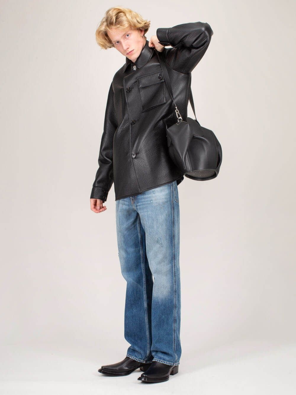 LOEWE罗意威 小牛皮特大号大象包 0537黑色