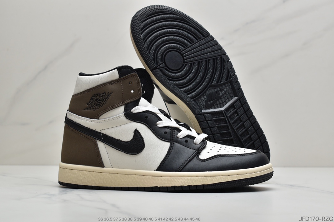 170 公司级 AJ 1 High OG“Dark Mocha”wmAJ1摩卡全鞋身555088-105