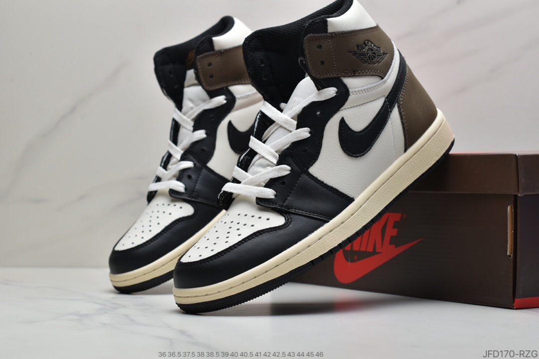 170 公司级 AJ 1 High OG“Dark Mocha”wmAJ1摩卡全鞋身555088-105
