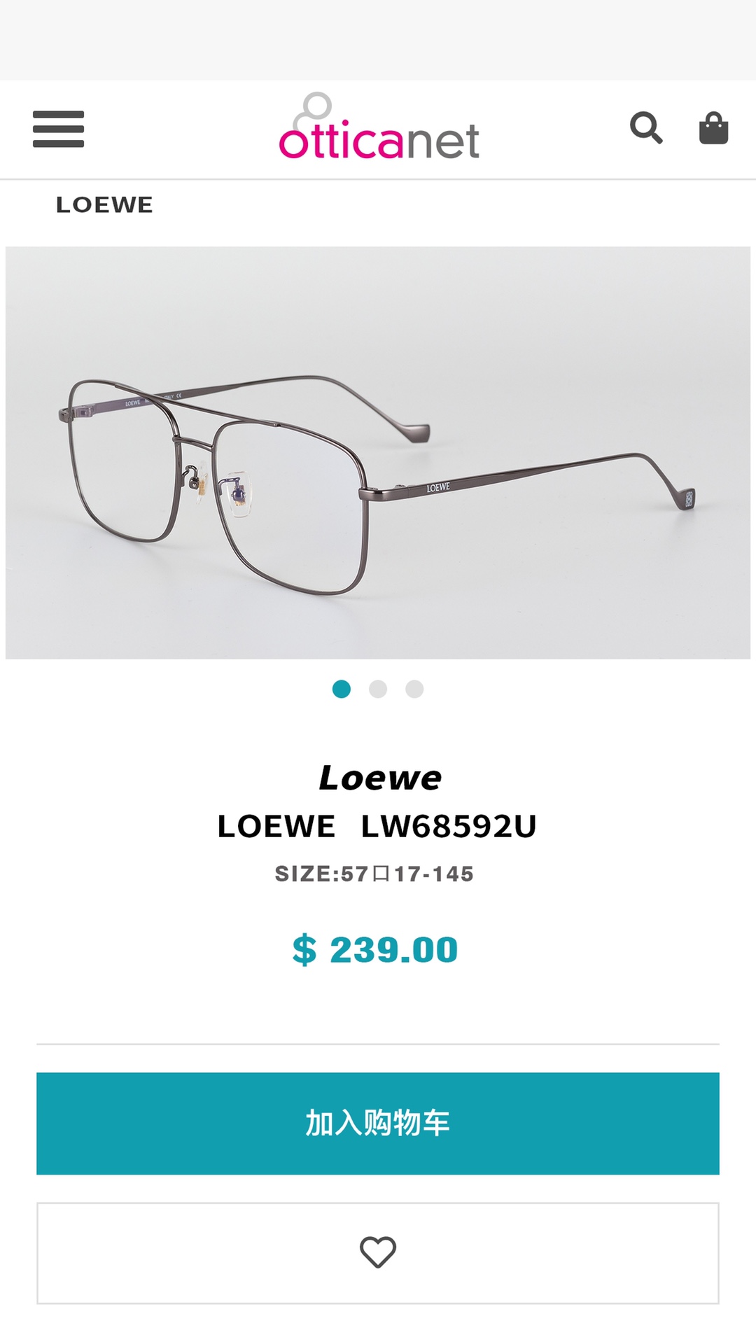 [Loewe Eyewear]Loew