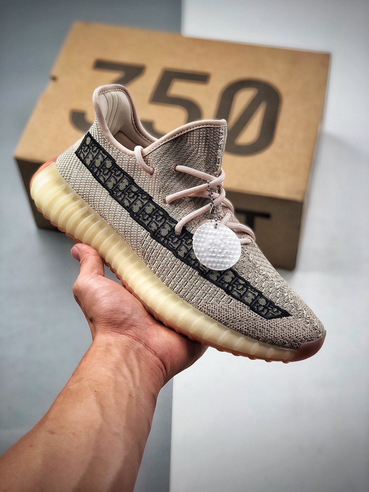 Adidas Yeezy Boost DIOR 350V2, colaboración Dior, zapatillas deportivas casuales ligeras con entresuela de pa…