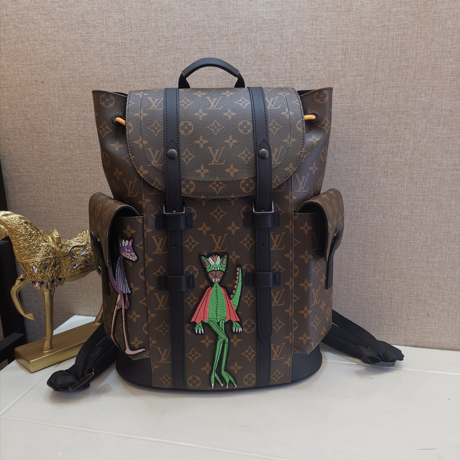 Where can you buy a replica
 Louis Vuitton LV Christopher Backpack Travel Bags Silver Yellow Monogram Canvas Cowhide Fabric M43735