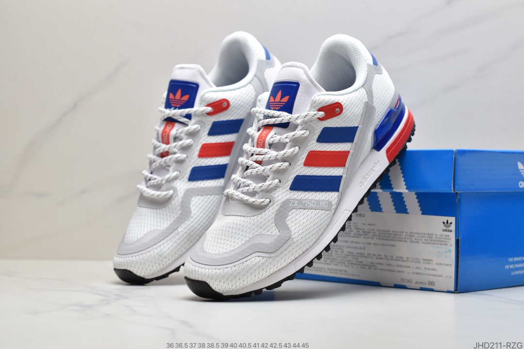 190 Adidas三叶草 Originals ZX750 HD”White/Black/Sliver” FX7471