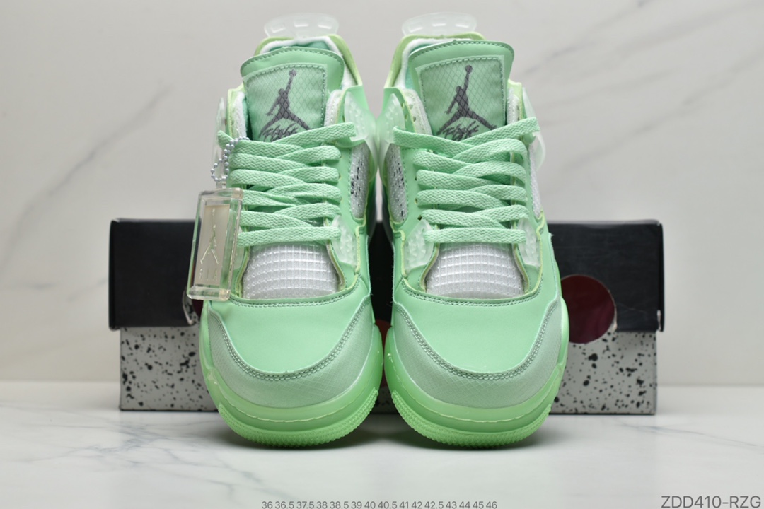 230 公司级Off-White x Air Jordan 4 Retro ”Cream/Sail” AJ4 乔4中帮复古休闲运动文化篮球鞋 CV9388-100