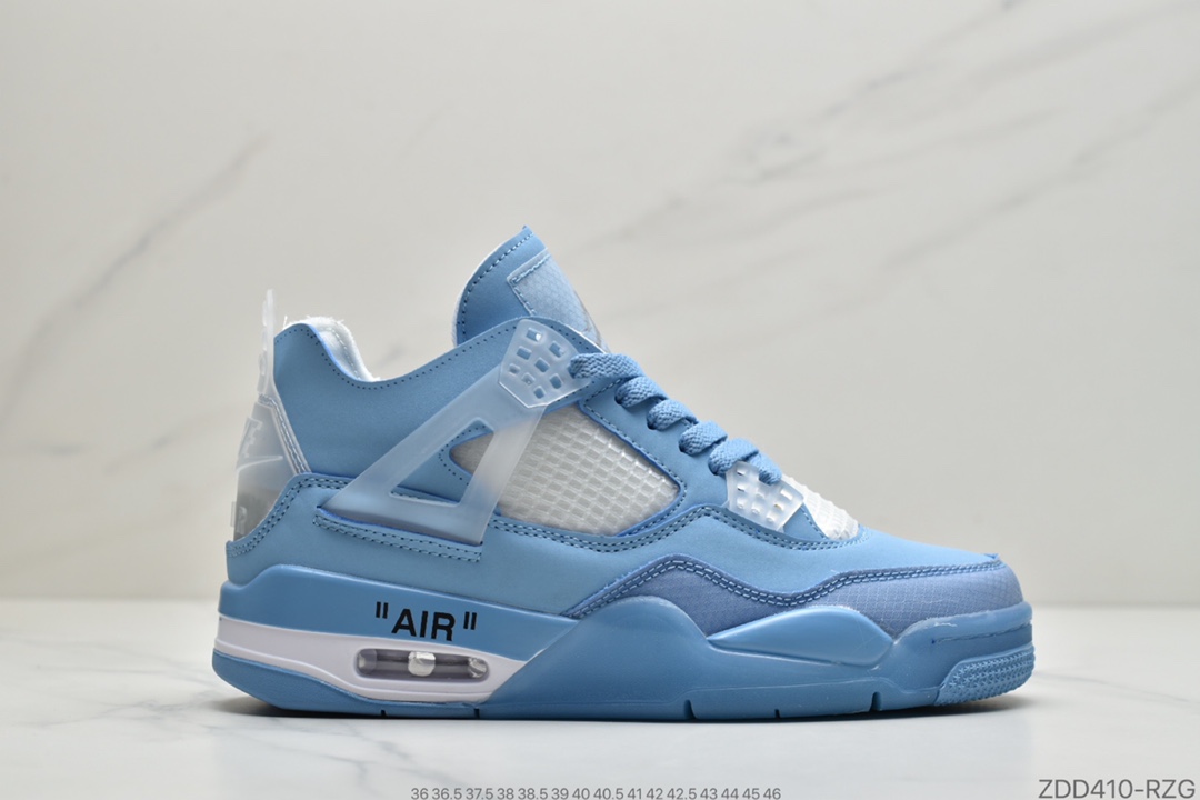 230 公司级Off-White x Air Jordan 4 Retro ”Cream/Sail” AJ4 乔4中帮复古休闲运动文化篮球鞋CV9388-100