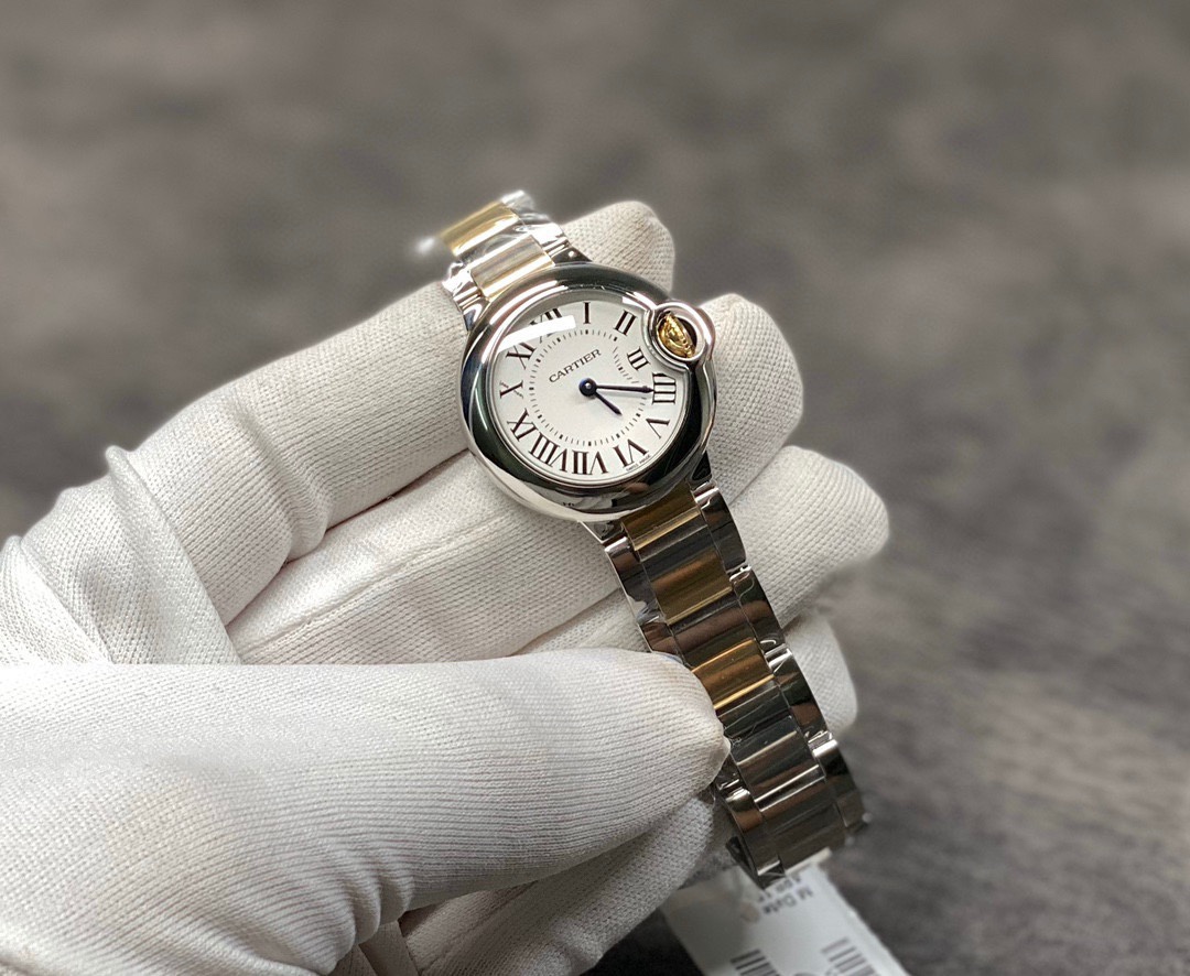 Cartier 卡地亚蓝气球系列28尺寸间金女表