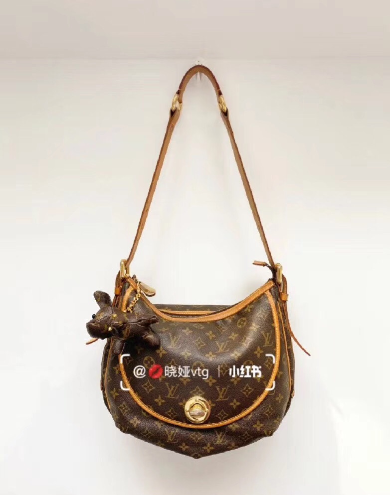 NO:621153,[Tulum Second-hand Golden Bean Handbag] M40075 Presbyopia Model Picture,19860909【 Tulum 中古金豆手袋】M40075 老花 模特图,,Bag