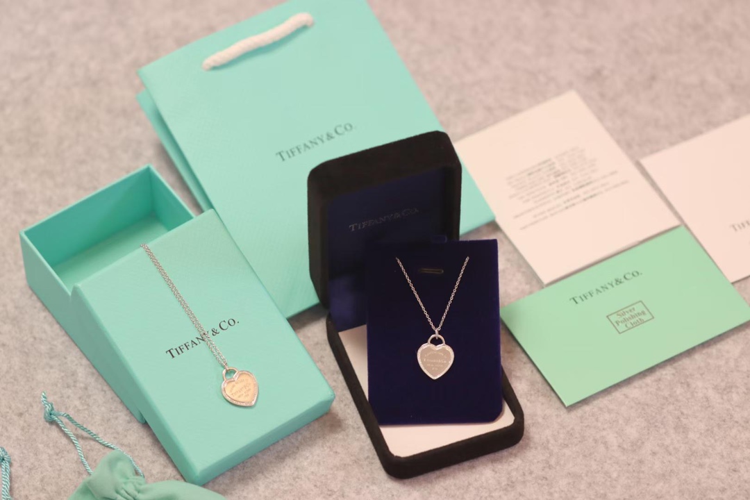 Tiffany & Co. Tiffany&Co.爱心满钻心牌锁骨项链