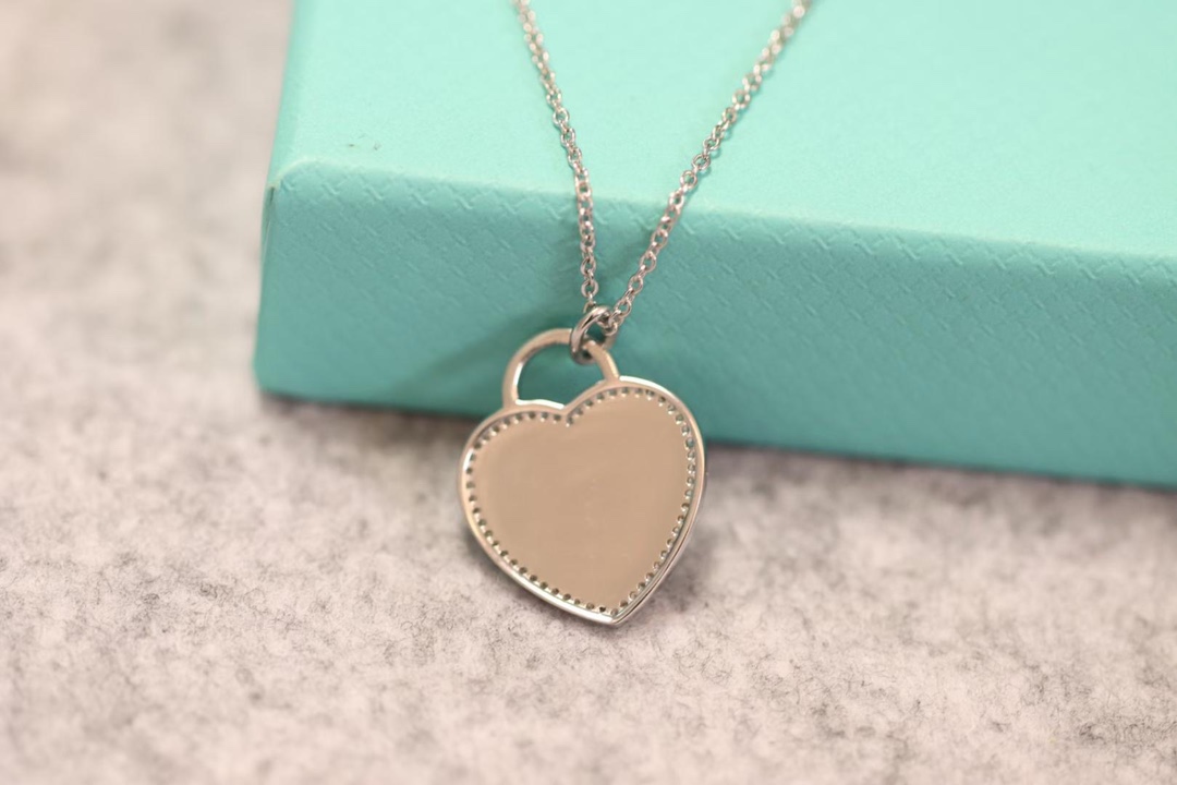 Tiffany & Co. Tiffany&Co.爱心满钻心牌锁骨项链
