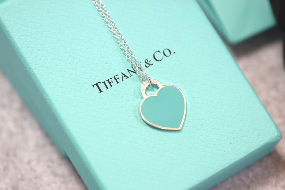 Tiffany & Co. Tiffany&Co.蒂芙尼 大号蓝心锁骨项链