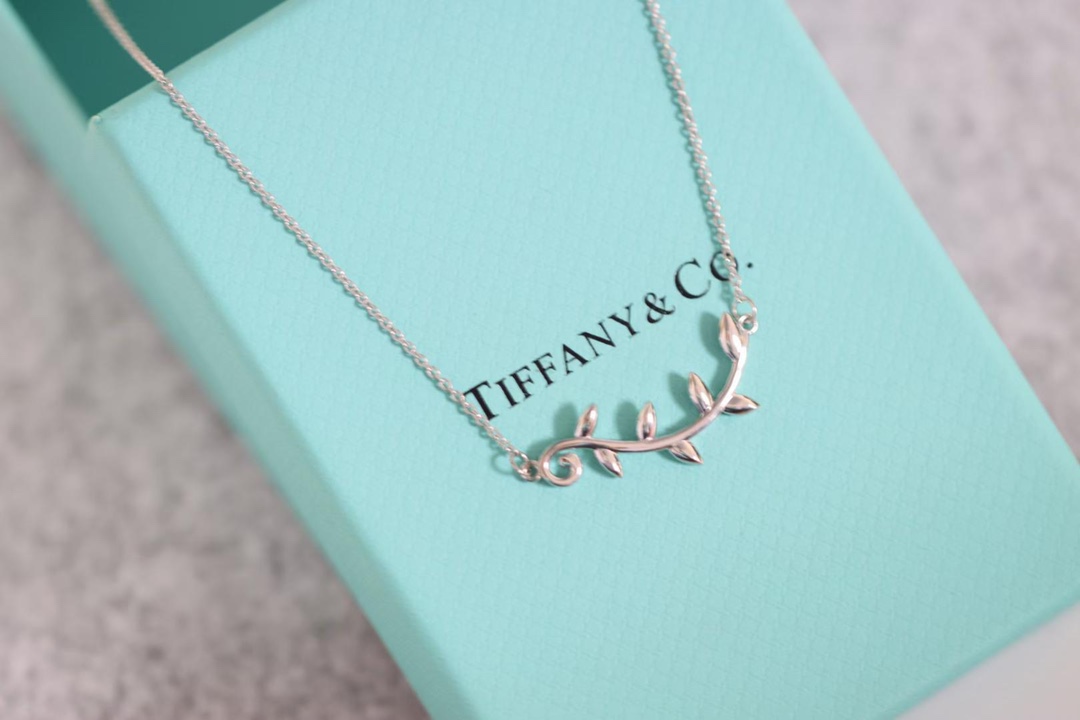 Tiffany & Co. Tiffany&Co.纯银 横版橄榄叶锁骨项链