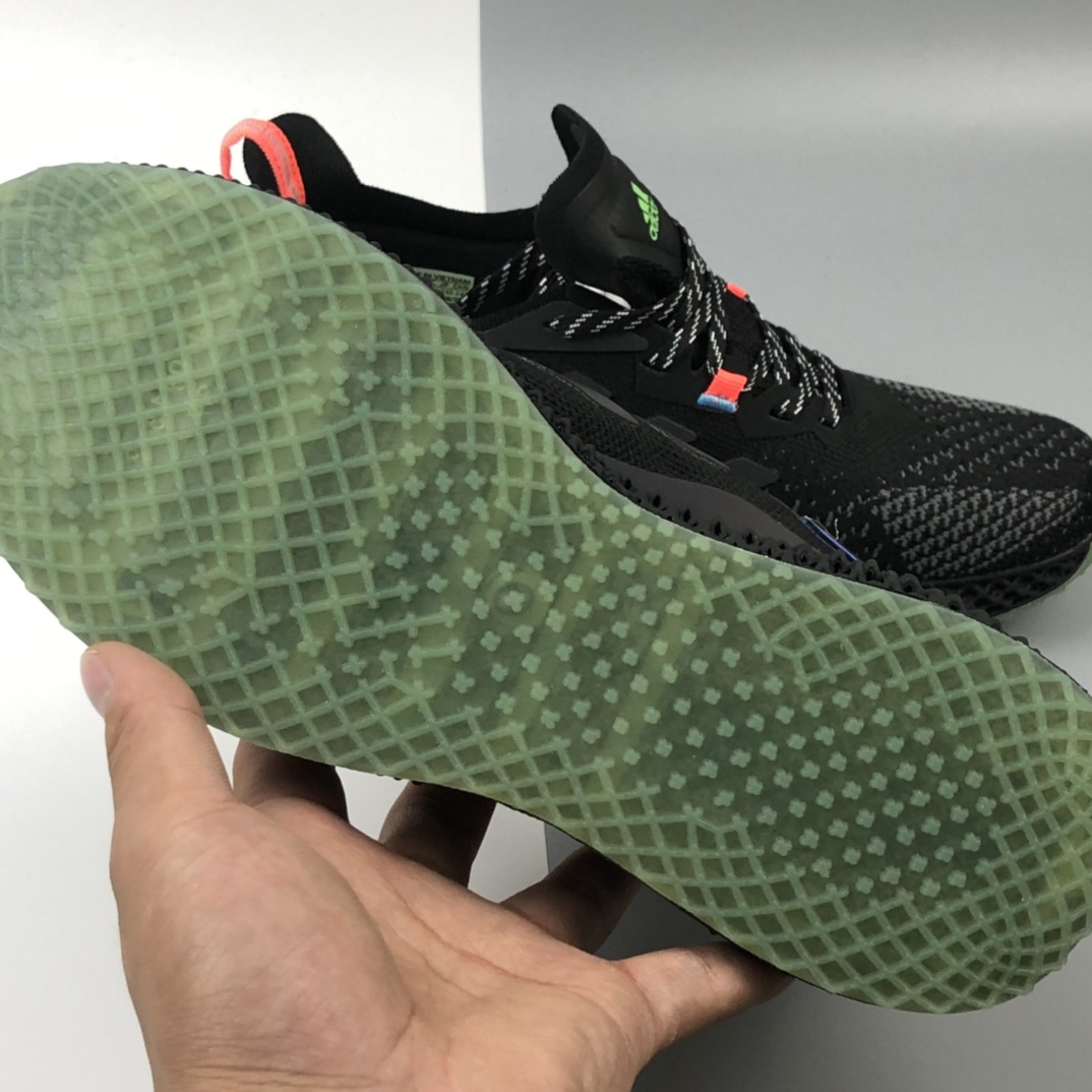 290 Adidas AlphaEDGE 4D 3M反光变色龙 网纱针织呼吸面套脚休闲运动慢跑鞋 FW7093