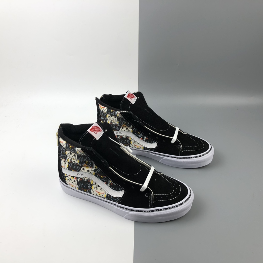 170 Vans Sk8-Hi Vlt Lx ”Maneki Neko” 万斯招财猫主题高帮休闲板鞋 VN0A4CS5W43