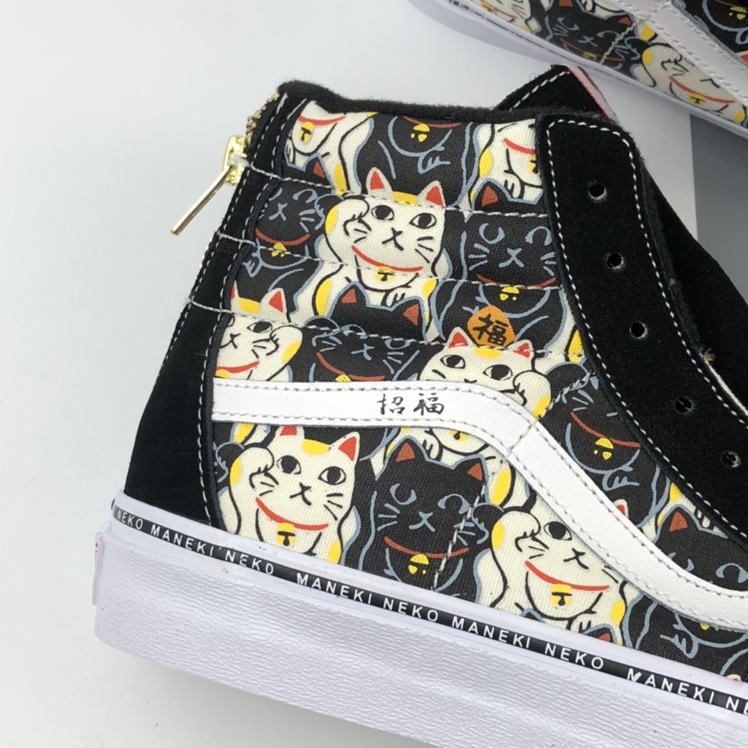 170 Vans Sk8-Hi Vlt Lx ”Maneki Neko” 万斯招财猫主题高帮休闲板鞋 VN0A4CS5W43