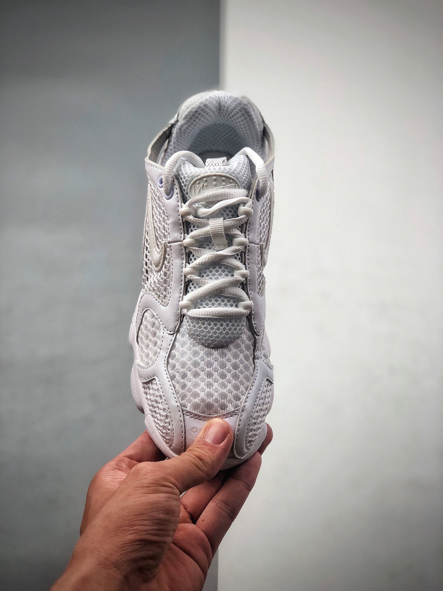 200  Nike Zoom Spiridon Caged 2 纯白不同于 Stussy x Nike 联名款CJ1288-100