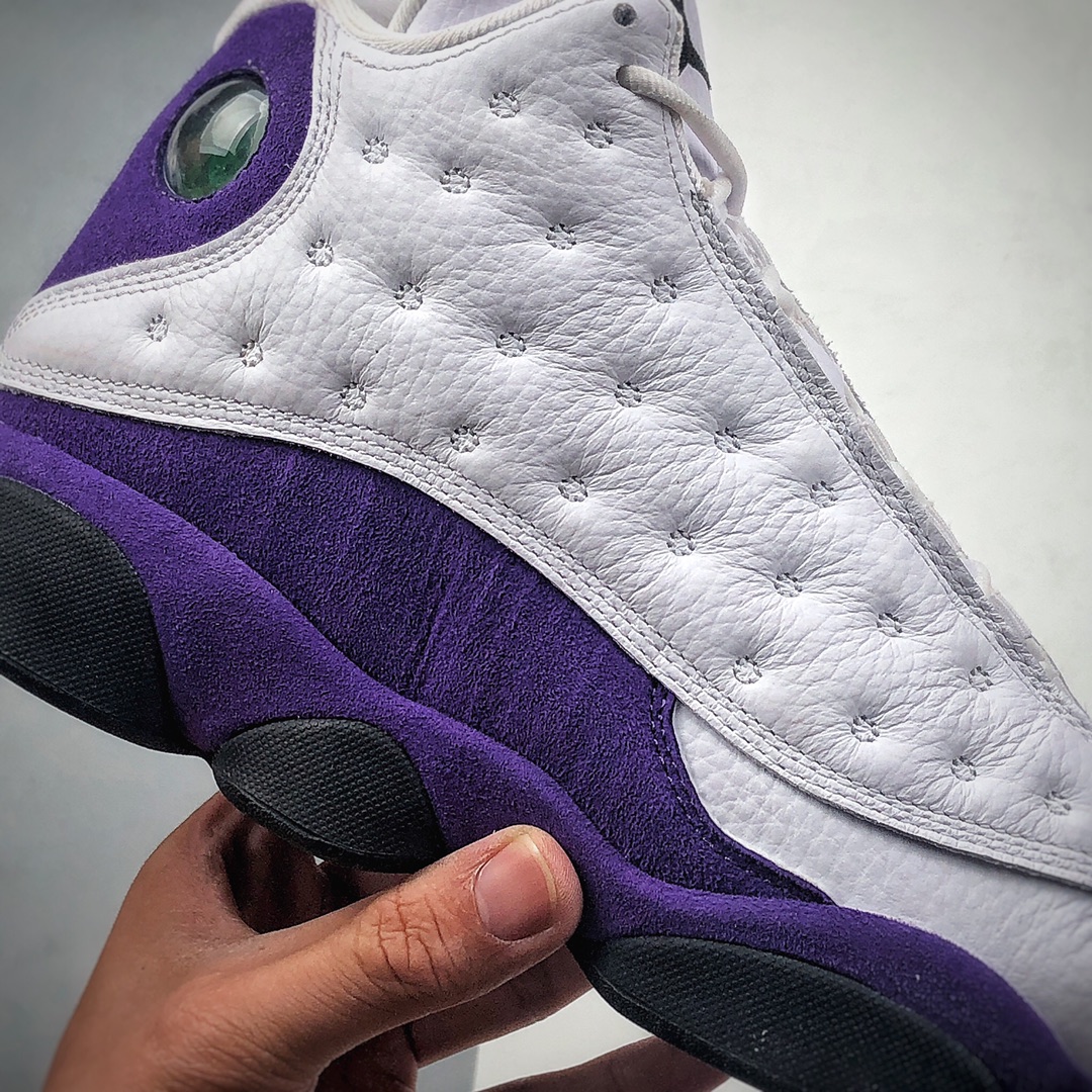 520 纯原版本 Air Jordan 13 Retro GS AJ13 湖人白紫  男子文化篮球鞋 414571-105