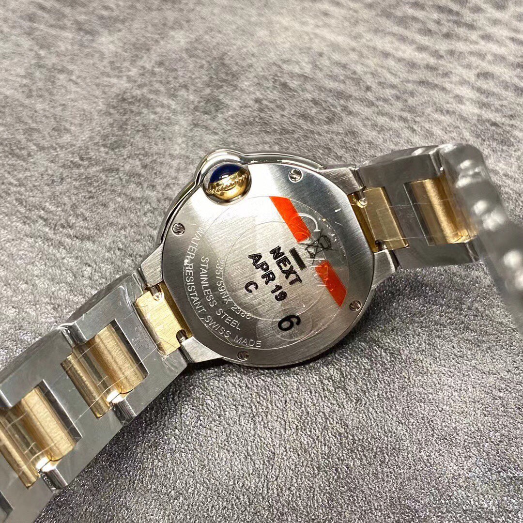Cartier 卡Di亚蓝气球系列28尺寸间金女表