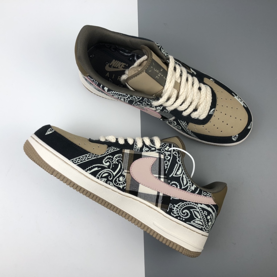 200 Travis Scott x Nike Air Force 1'07 Low 空军一号联名款低帮休闲板鞋 AA1117-508
