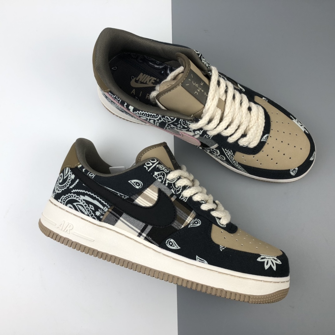 200 Travis Scott x Nike Air Force 1'07 Low 空军一号联名款低帮休闲板鞋 AA1117-508