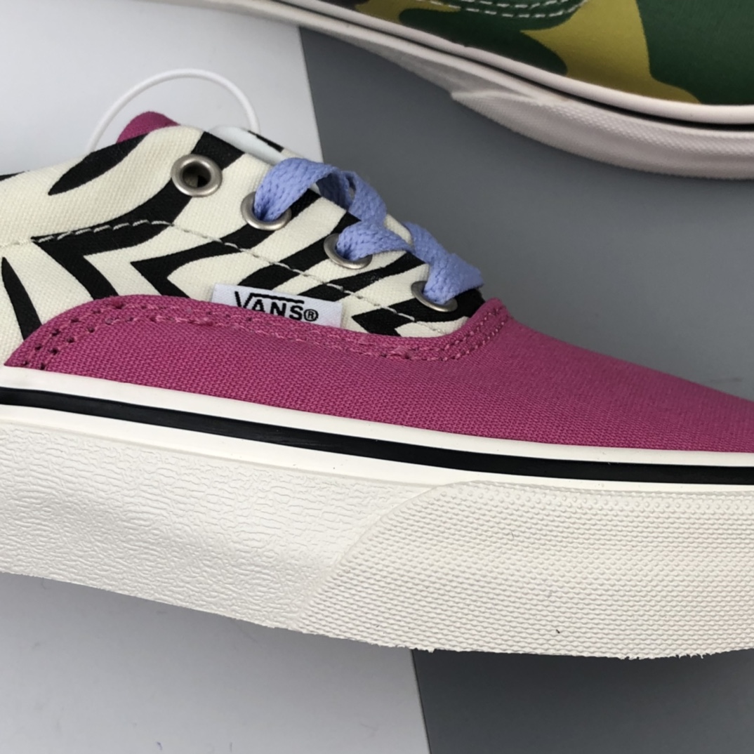 140 Vans Era 万斯 迷彩斑马纹 蓝粉鸳鸯 低帮帆布鞋 VN0A4U39WS8