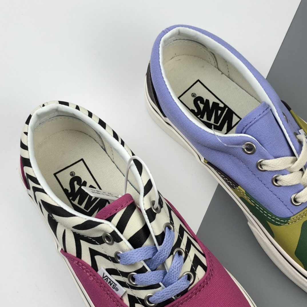 140 Vans Era 万斯 迷彩斑马纹 蓝粉鸳鸯 低帮帆布鞋 VN0A4U39WS8