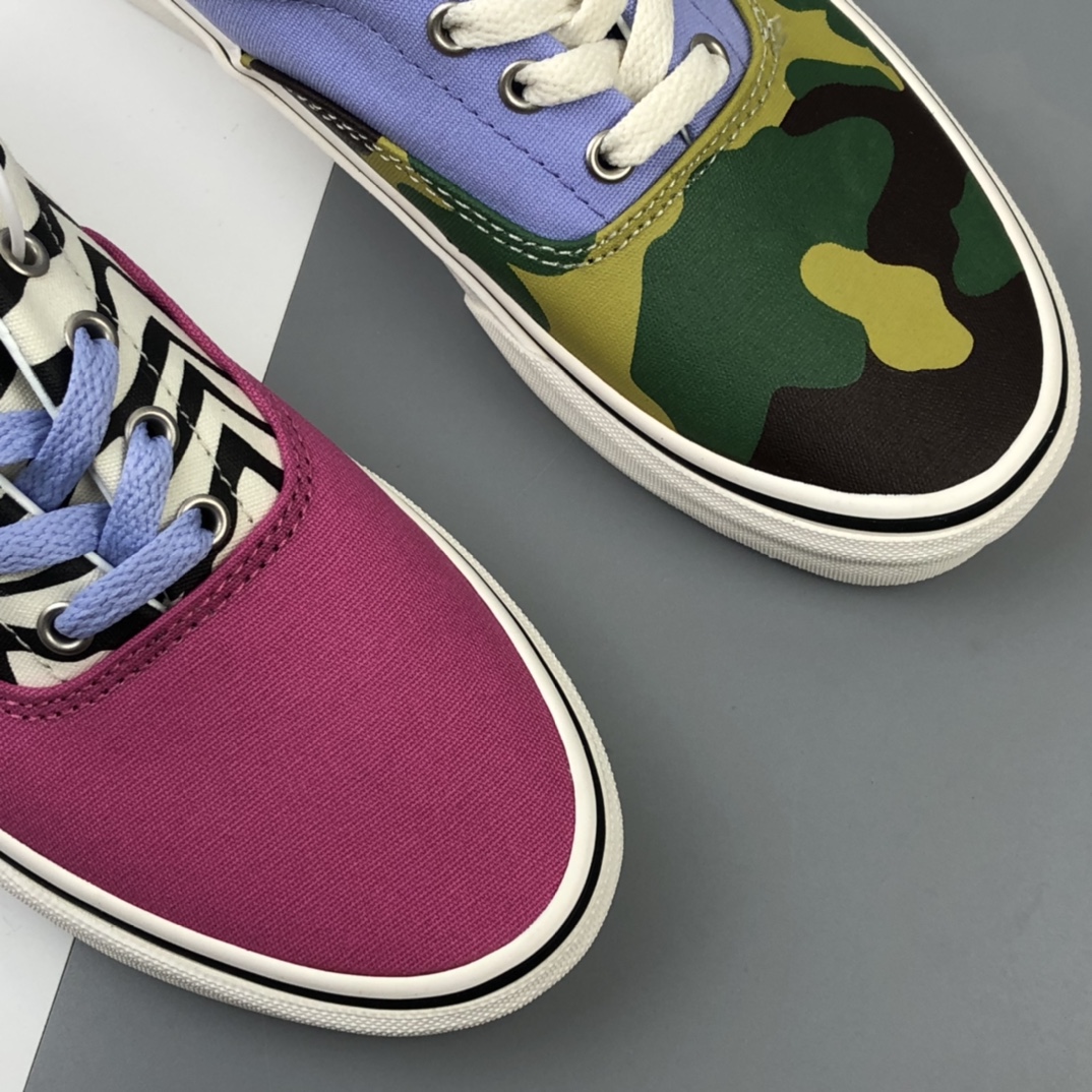 140 Vans Era 万斯 迷彩斑马纹 蓝粉鸳鸯 低帮帆布鞋 VN0A4U39WS8