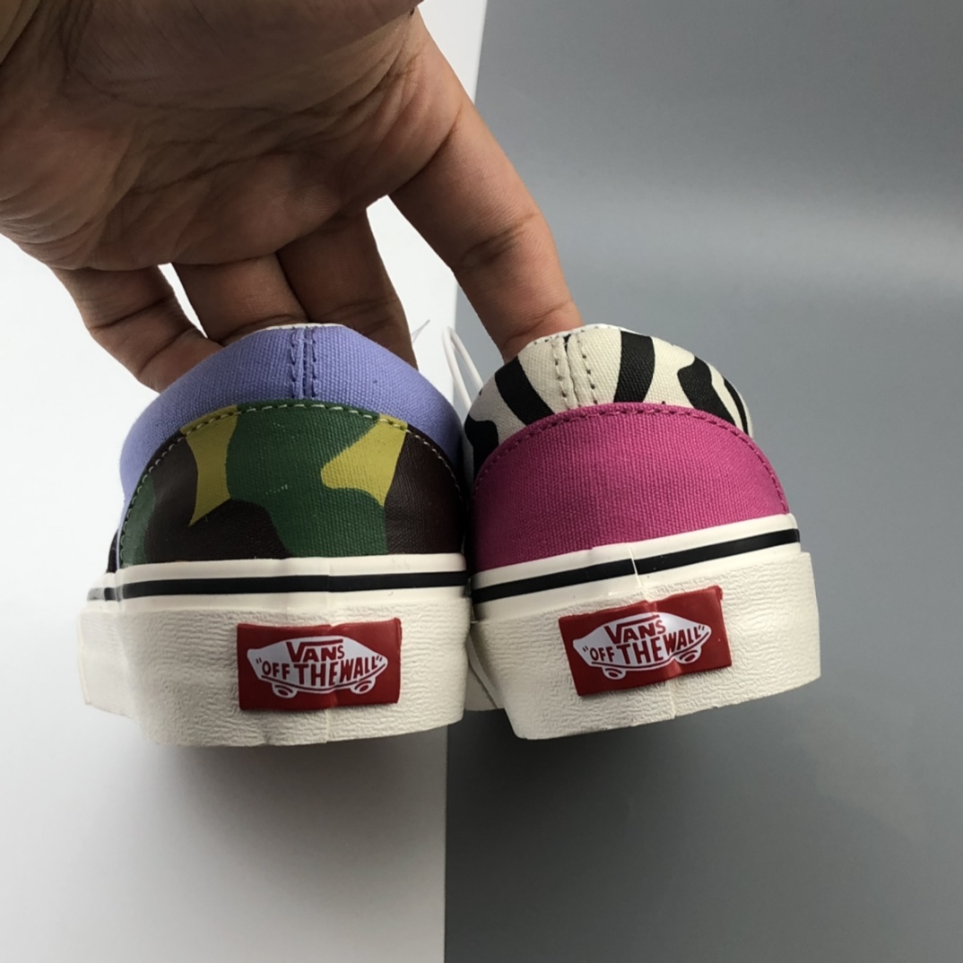 140 Vans Era 万斯 迷彩斑马纹 蓝粉鸳鸯 低帮帆布鞋 VN0A4U39WS8