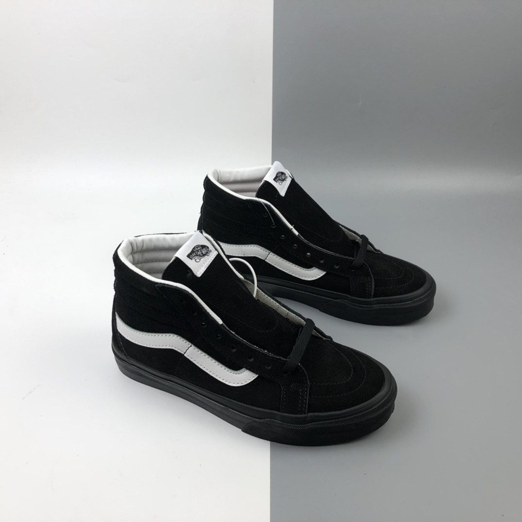 170 Vans Pig Suede Old Sk8-Hi 万斯 麂皮黑武士 高帮硫化板鞋 VN0A4BV618L