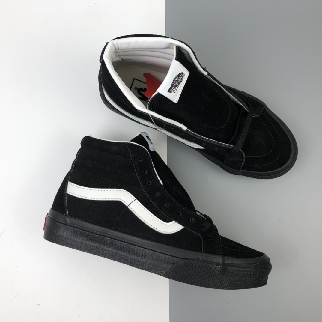 170 Vans Pig Suede Old Sk8-Hi 万斯 麂皮黑武士 高帮硫化板鞋 VN0A4BV618L