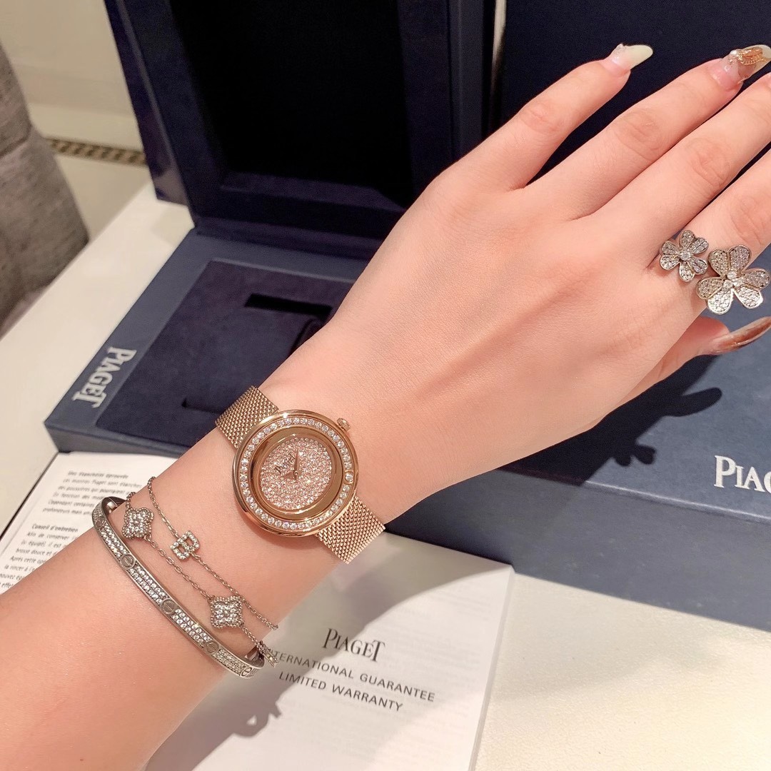 Piaget 伯爵PIAGPOSESSION系列 完美品相 360度可旋转耀眼钻圈 时来运转好寓意