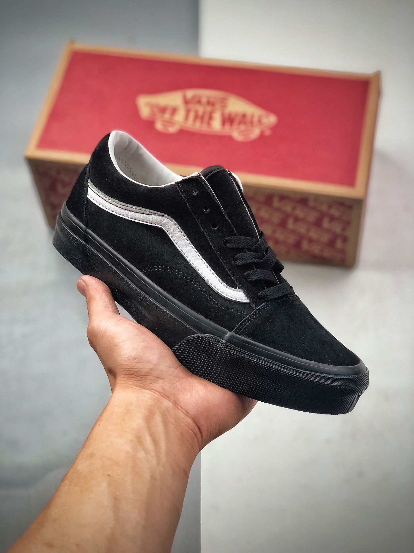 160  上脚效果炸裂秋冬麂皮系列第一弹 Vans Pig Suede Old Skool 万斯 麂皮黑武士 低帮硫化板鞋 VN0A4U3B18L