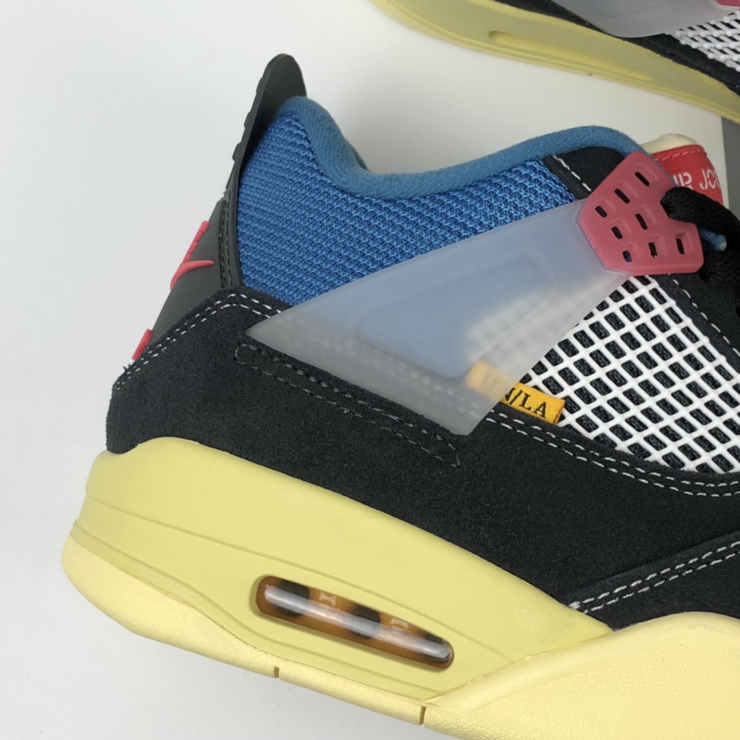 480 洛杉矶知名店铺Union LA x Nike Air Jordan 4 Retro SP”Off Noir”迈克尔·乔丹AJ4代中帮复古休闲运动文化篮球鞋“骑士黑蓝红棕黄”DC9533-001