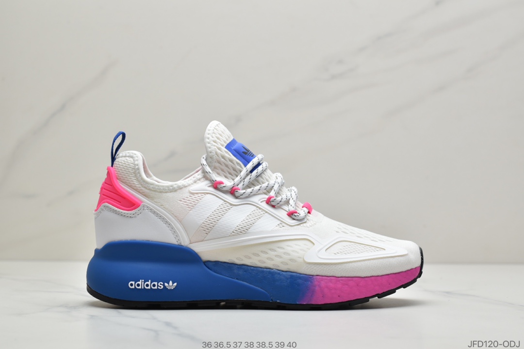 170 阿迪达斯Adidas Originals ZX 2K Boost 全新爆米花缓震休闲运动跑鞋CQ2768