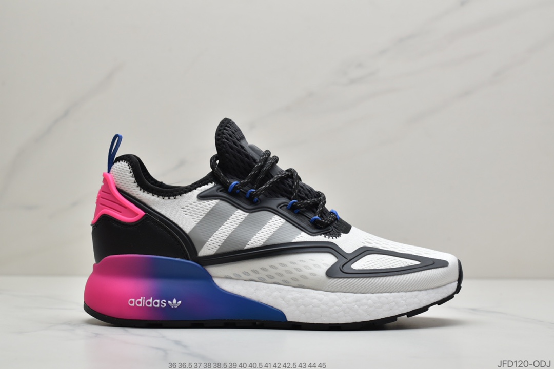 170 阿迪达斯Adidas Originals ZX 2K Boost 全新爆米花缓震休闲运动跑鞋CQ2768