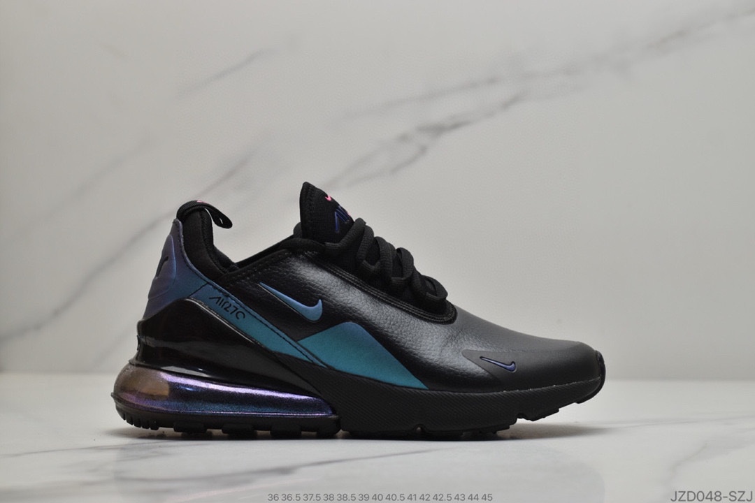 140 公司级耐克Nike Air Max 270 Leather”Throwback Future”系列皮面后跟半掌高弹气垫休闲运动百搭慢跑鞋 货号：AH8050-020