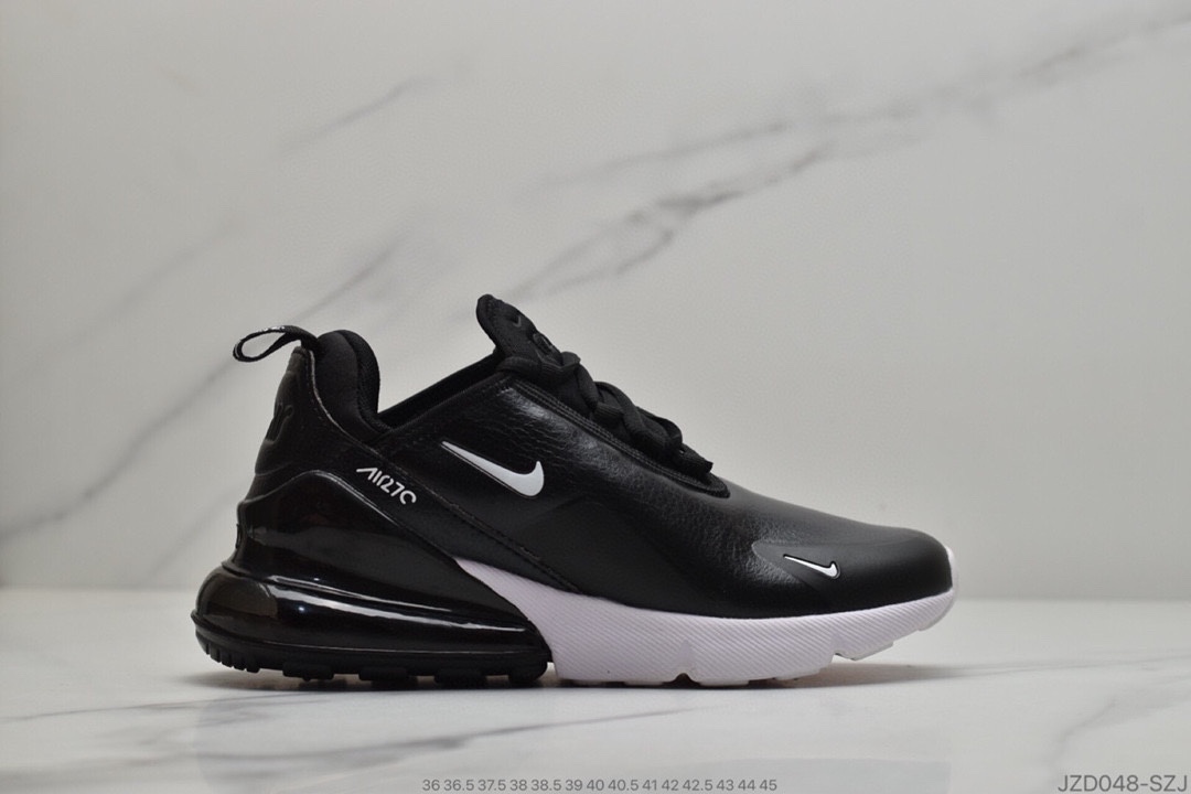 140 公司级耐克Nike Air Max 270 Leather”Throwback Future”系列皮面后跟半掌高弹气垫休闲运动百搭慢跑鞋 货号：AH8050-020