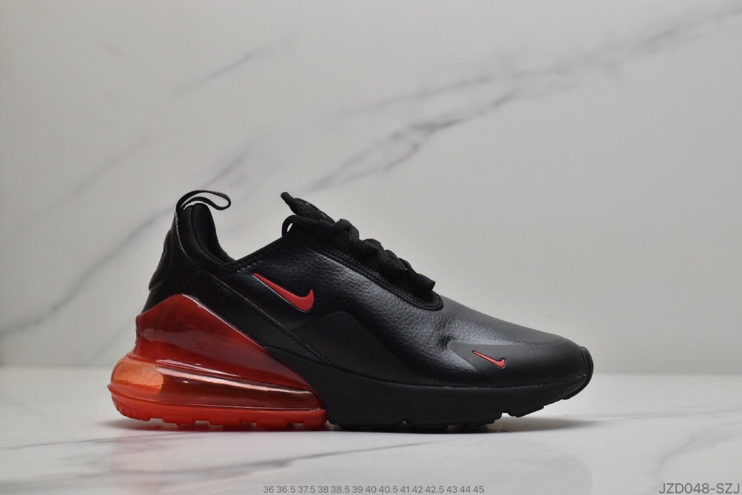 140 公司级耐克Nike Air Max 270 Leather”Throwback Future”系列皮面后跟半掌高弹气垫休闲运动百搭慢跑鞋 货号：AH8050-020