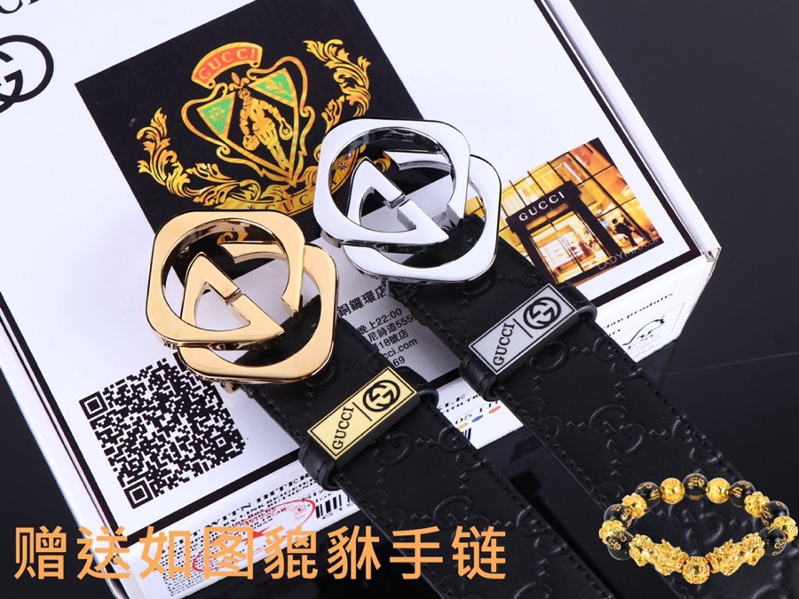 I0 皮带：Gucci 古奇Gucci 腰带 赠送打孔器 材料：百分百头层牛皮,保证真皮.24k纯钢扣GG花纹系列专柜同等质量, 送人自用首选 包装请认准如图专柜包装,发票齐全,宽度3.8mm