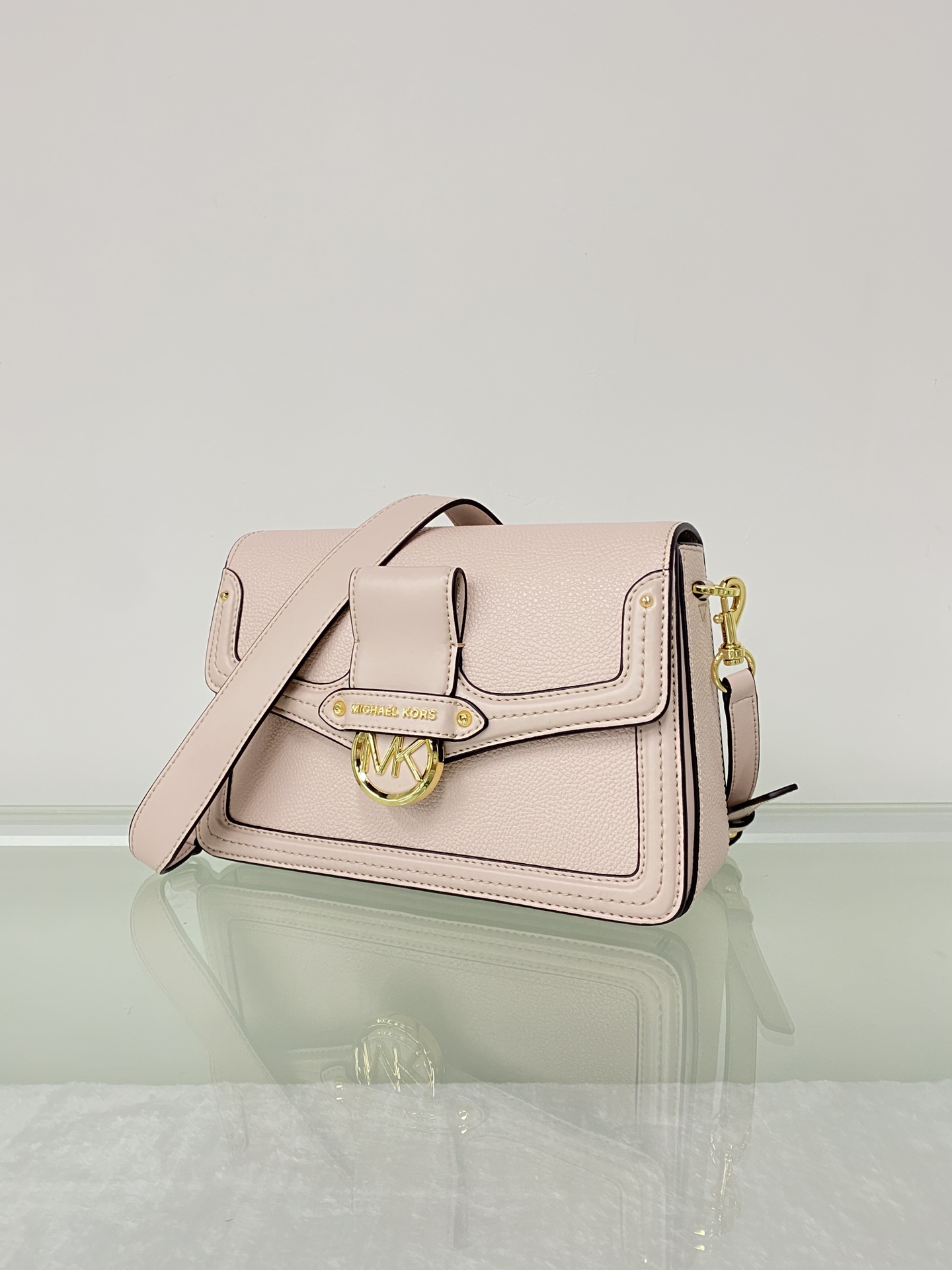 Michael Kors ～mk Jessie 女士单肩包，纯色牛皮酒神包